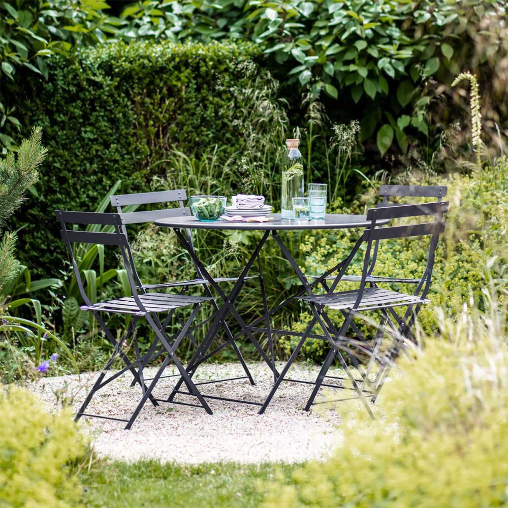 table et chaises outdoor en métal gris table et chaises outdoor en métal gris