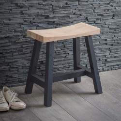 Tabouret bois et gris