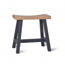 tabouret bois gris