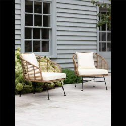 Paire de fauteuils outdoor en bambou