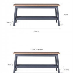 Petit banc d'entrée bois et gris