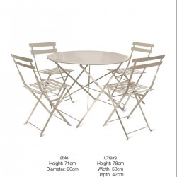 Ensemble outdoor table et 4 chaises bistrots