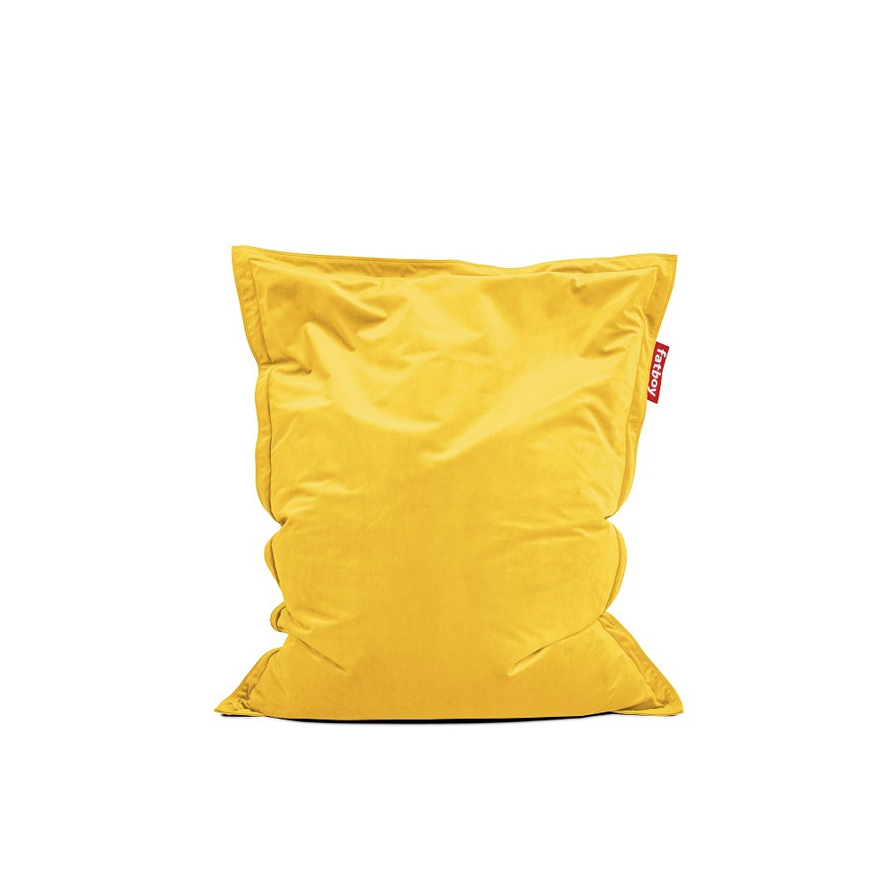 Pouf Original Slim Velvet jaune