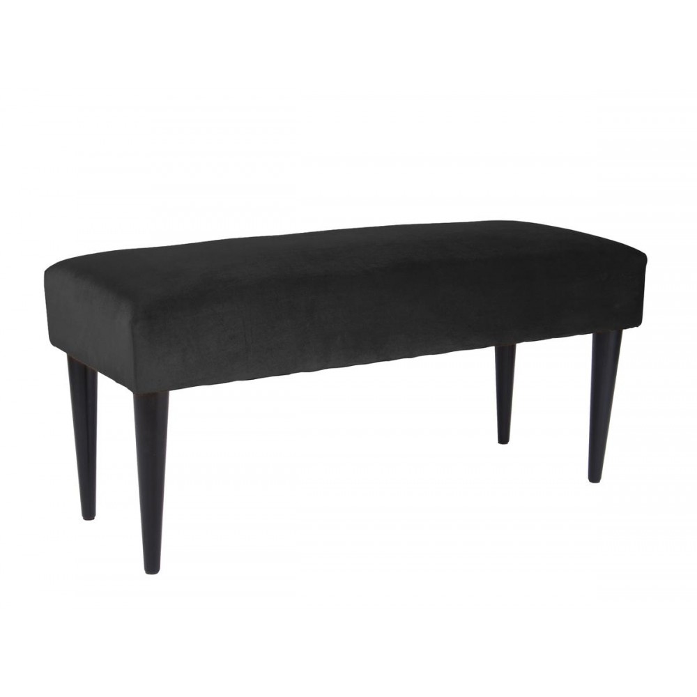 Banc noir en velours Banc noir en velours