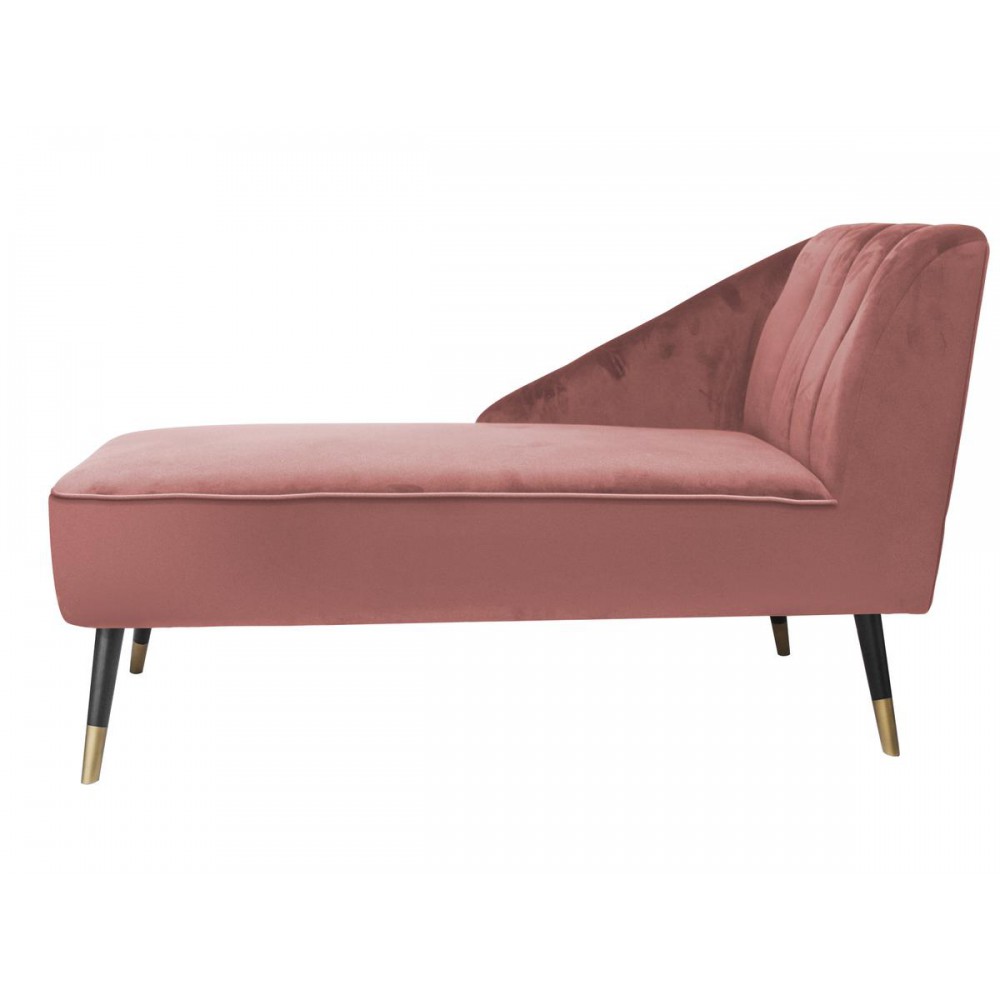Méridienne en velours rose Méridienne en velours rose