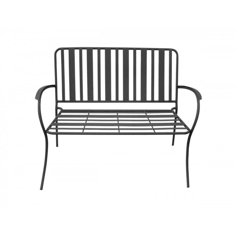 Banc extérieur en acier noir Banc extérieur en acier noir