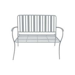 Banc extérieur en acier gris