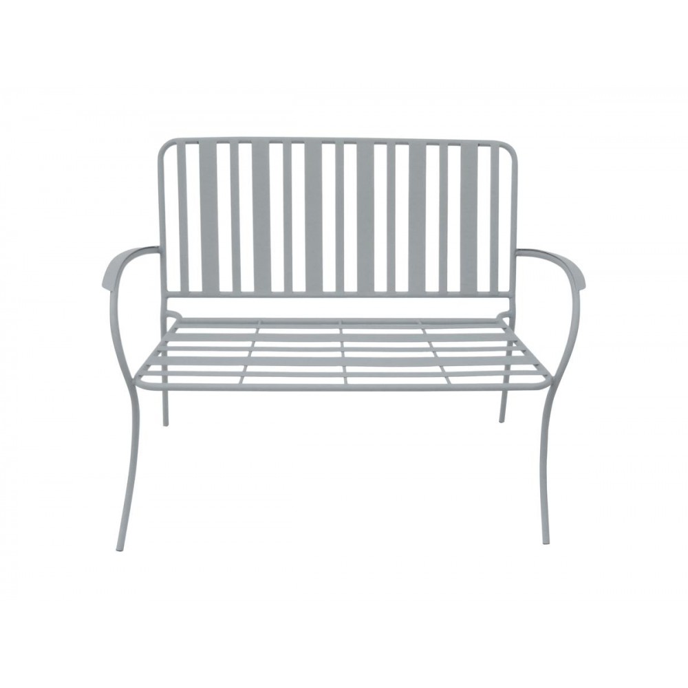Banc extérieur en acier gris Banc extérieur en acier gris