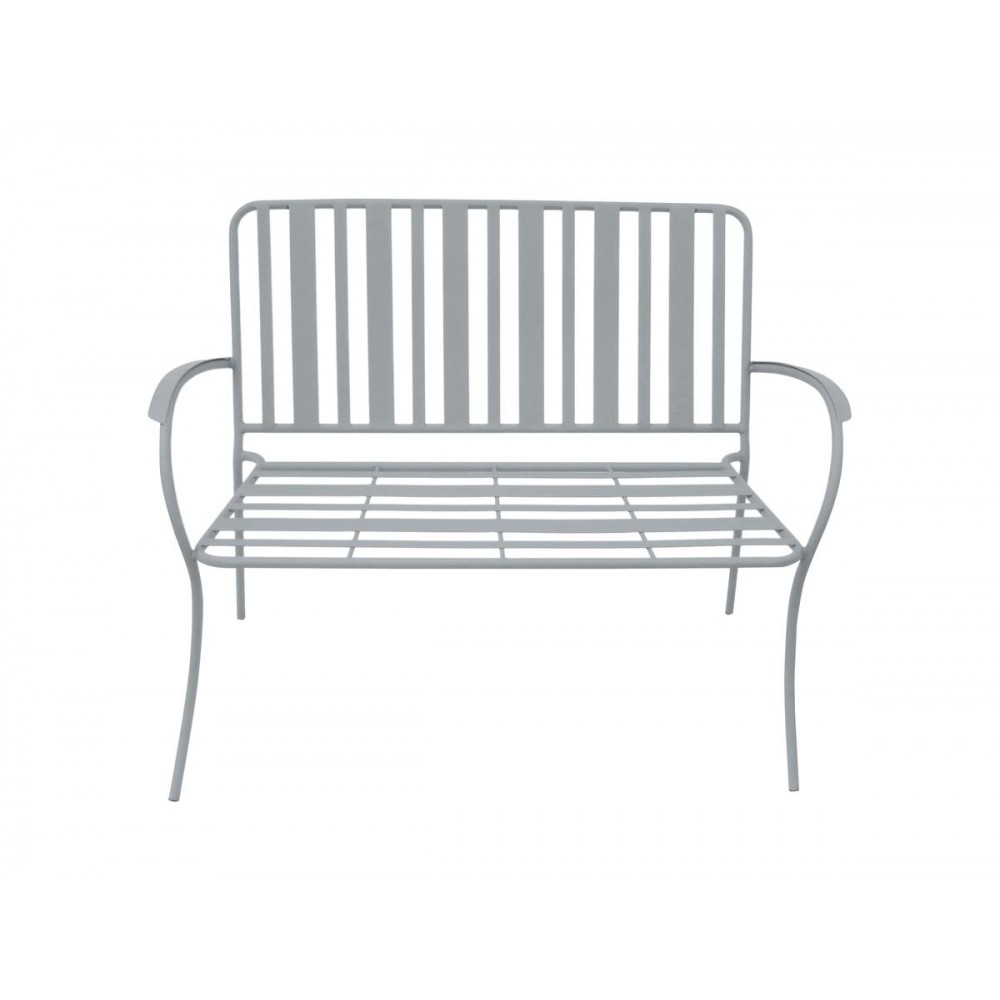 Banc extérieur en acier gris