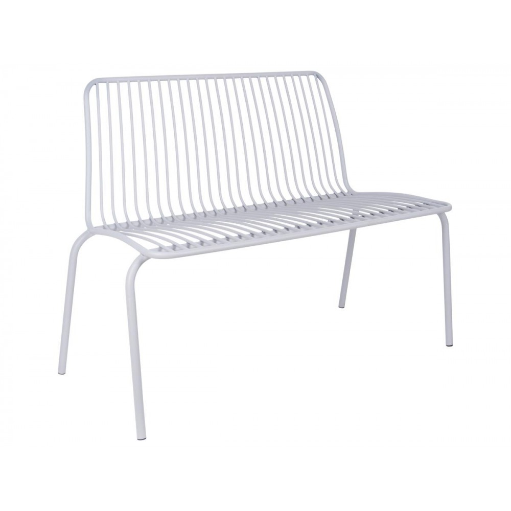 Banc de jardin en métal gris Banc de jardin en métal gris
