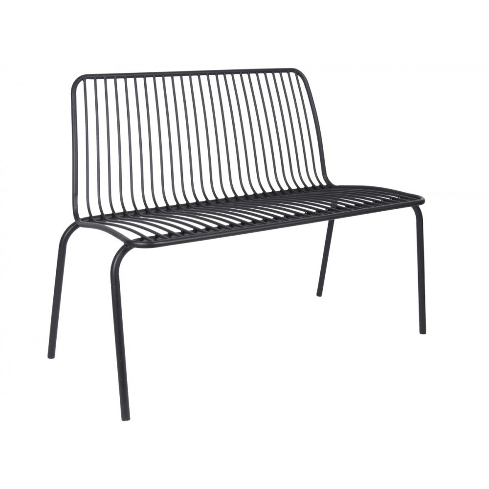 Banc de jardin en métal noir Banc de jardin en métal noir