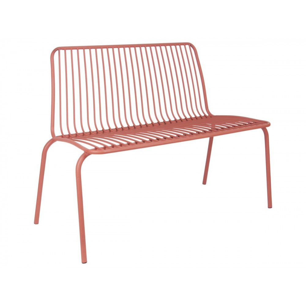 Banc de jardin en métal argile marron Banc de jardin en métal argile marron