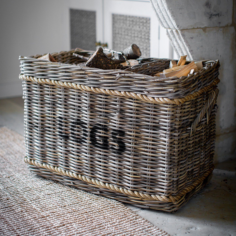 Panier à bois en rotin Panier à bois en rotin