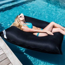 grand pouf piscine noir