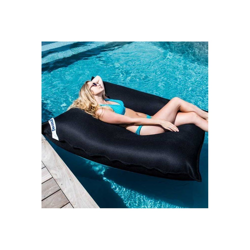 grand pouf piscine noir