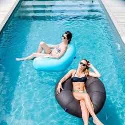 pouf piscine bleu fauteuil