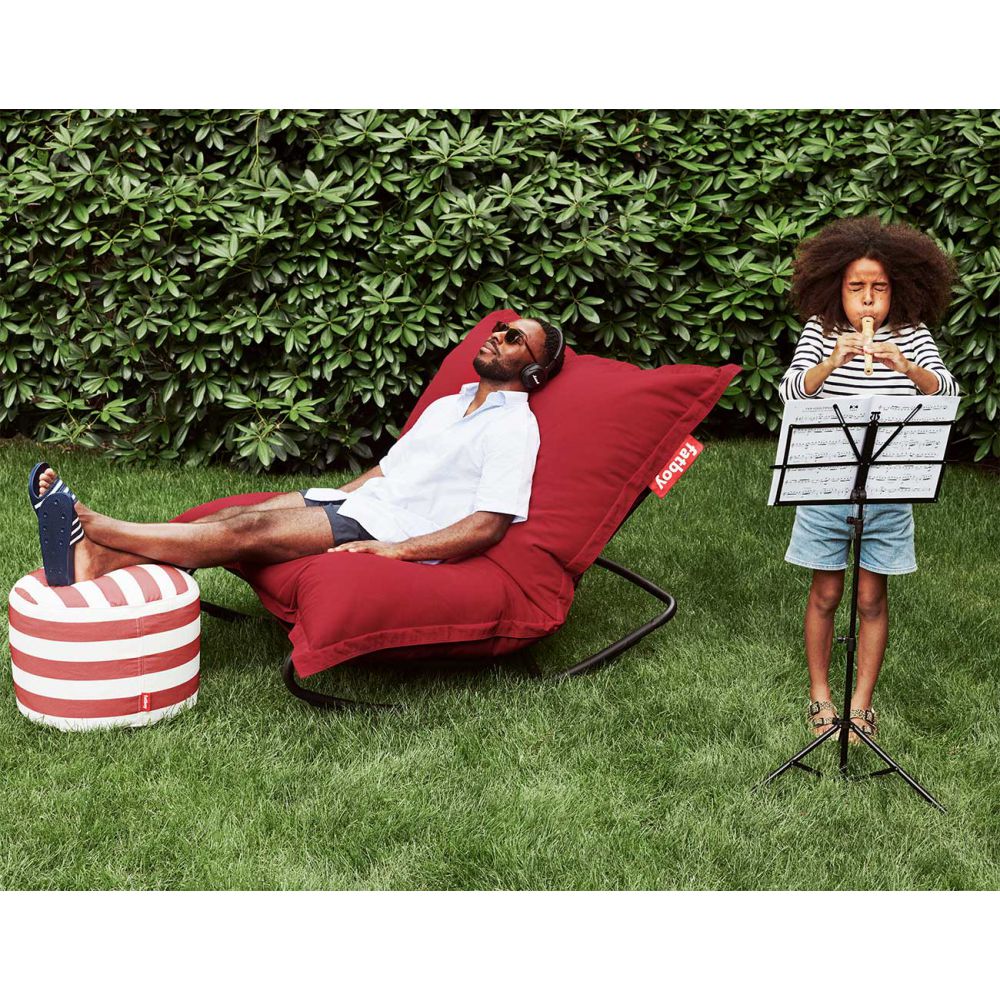 Fatboy Fauteuil à Bascule Rock 'n Roll - Intérieur/Extérieur Avec Cadre Métal Et Toile Polyester