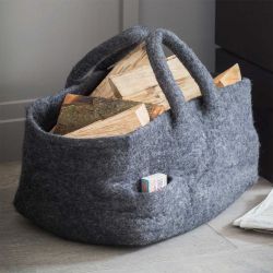 Sac à bûches en laine