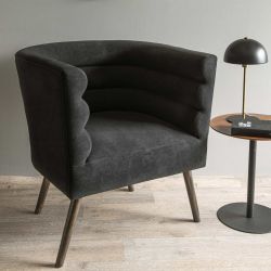 Chaise daim noir