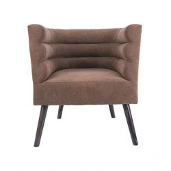 Fauteuil daim marron