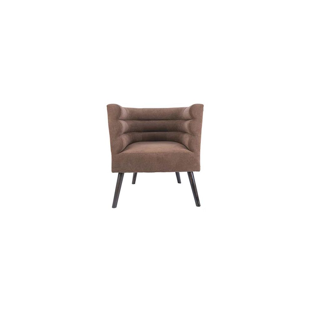 Fauteuil daim marron