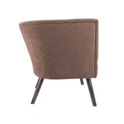 Fauteuil daim marron chocolat