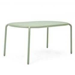 Table verte en aluminium