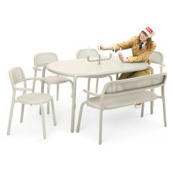 Table beige aluminium