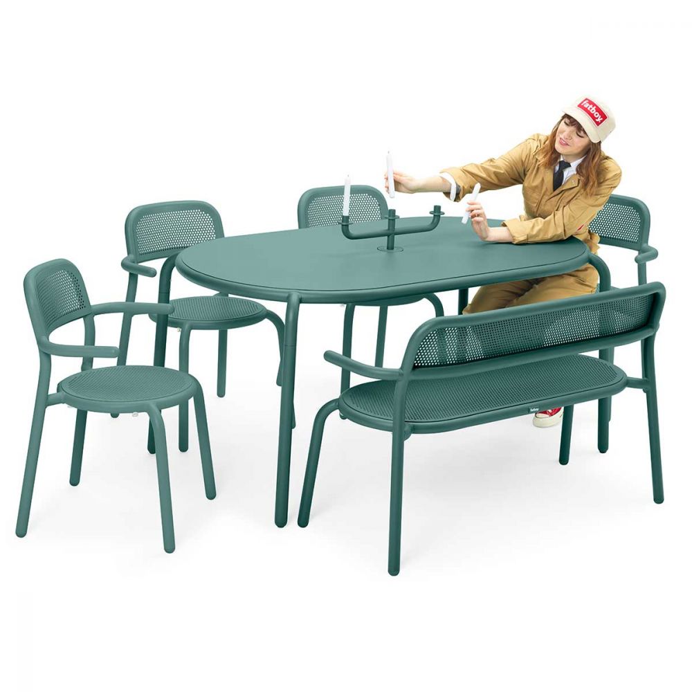 TABLE DE JARDIN VERTE ALUMINIUM FATBOY