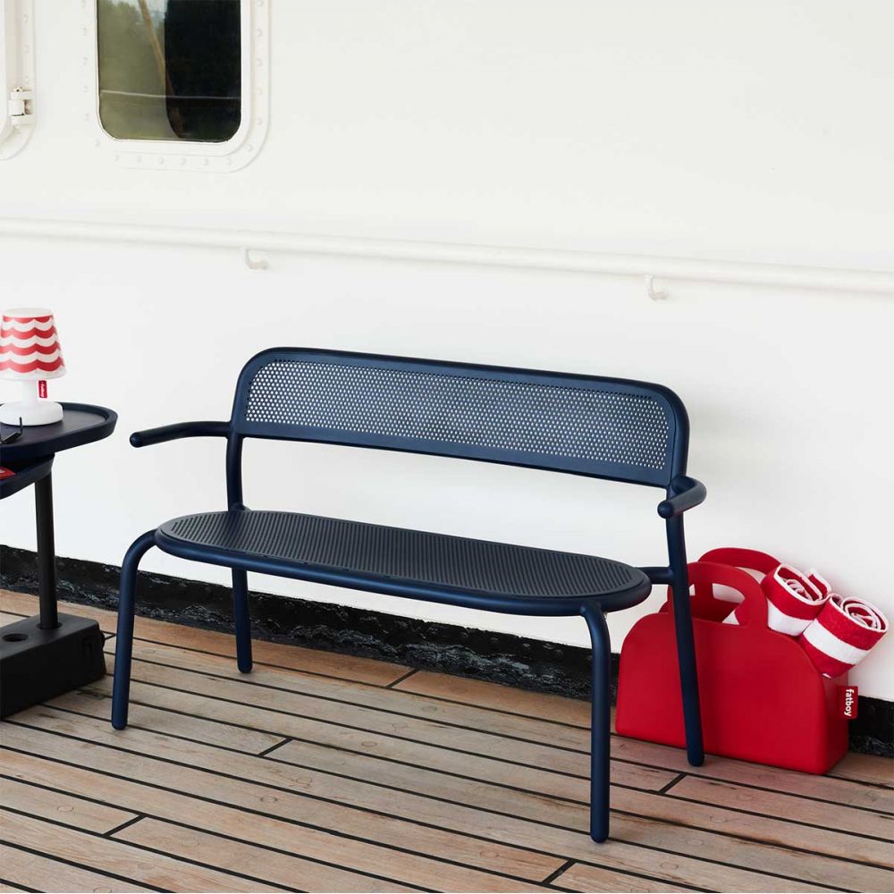 Banc de jardin bleu Banc de jardin bleu