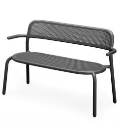 Banc pour terrasse gris anthracite