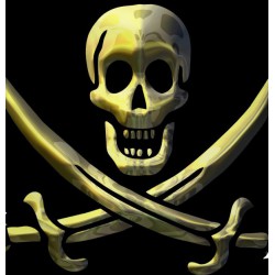 Pouf drapeau pirate