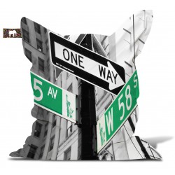 Pouf New york "One way"