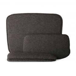 Chaise fil de fer avec accoudoirs kit confort gris foncé