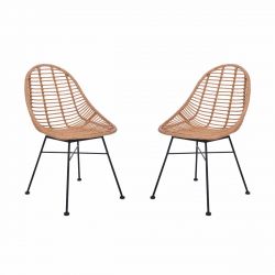 Deux chaises de jardin bambou