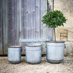 Lot de 3 jardinière en acier