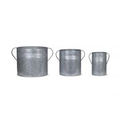 Lot de 3 jardinière acier galvanisé