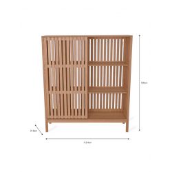 Meuble de rangement en bois clair