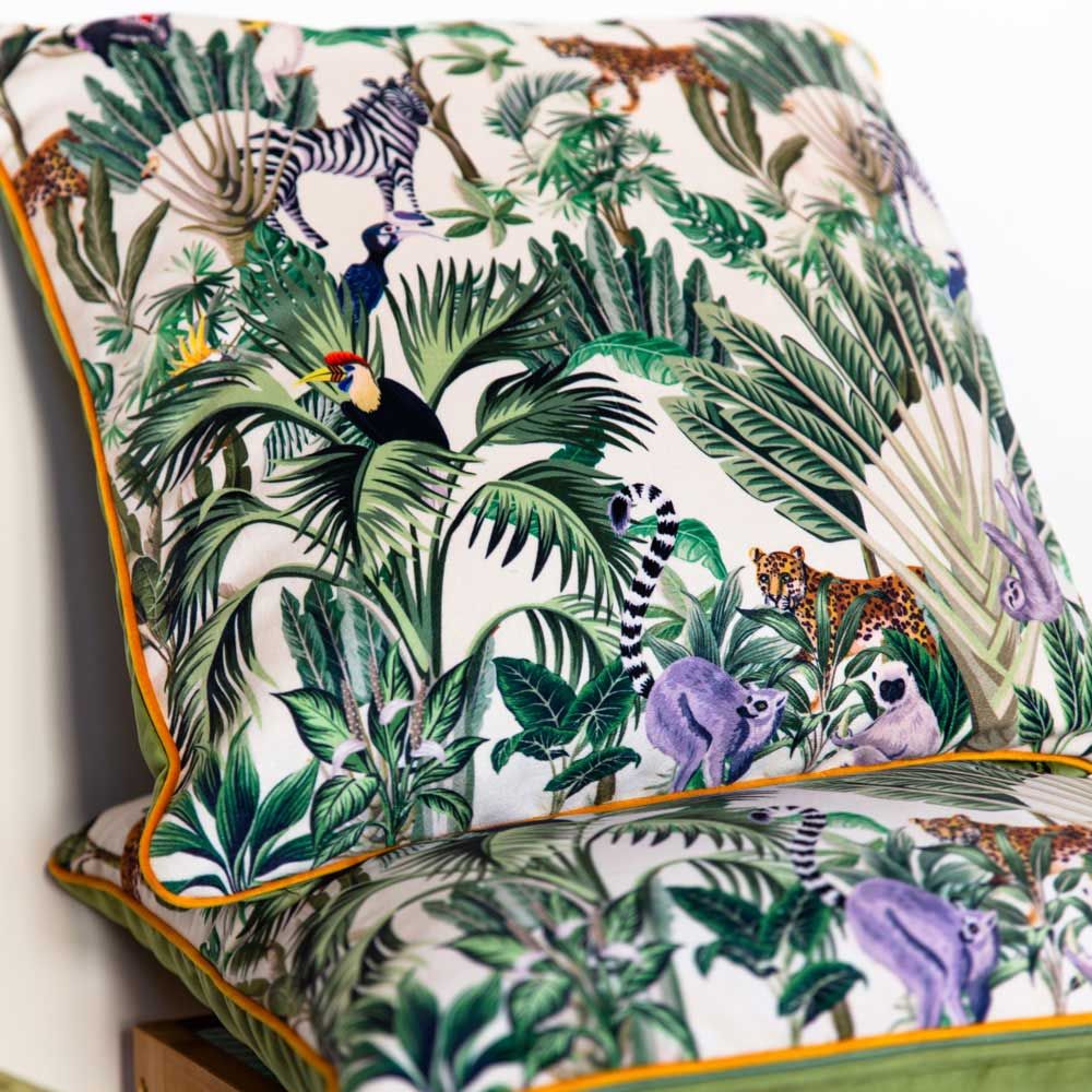Coussin en velours jungle Coussin en velours jungle