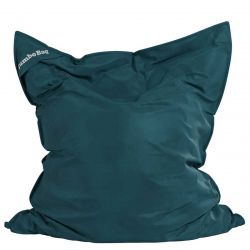 Pouf bleu canard velours Jumbo