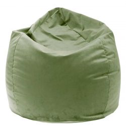 Pouf Jumbo Bag velours kaki