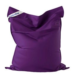 Coussin géant violet rectangulaire