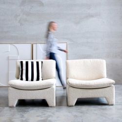 Fauteuil douillet crème