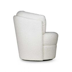 Fauteuil rotatif blanc cassé