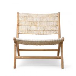 Chaise en bois et tressage d'abaca