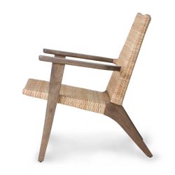 Fauteuil en bois et fibres naturelles