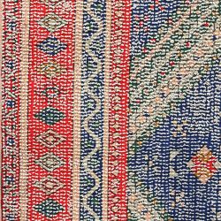 Tapis orientale rouge et bleu