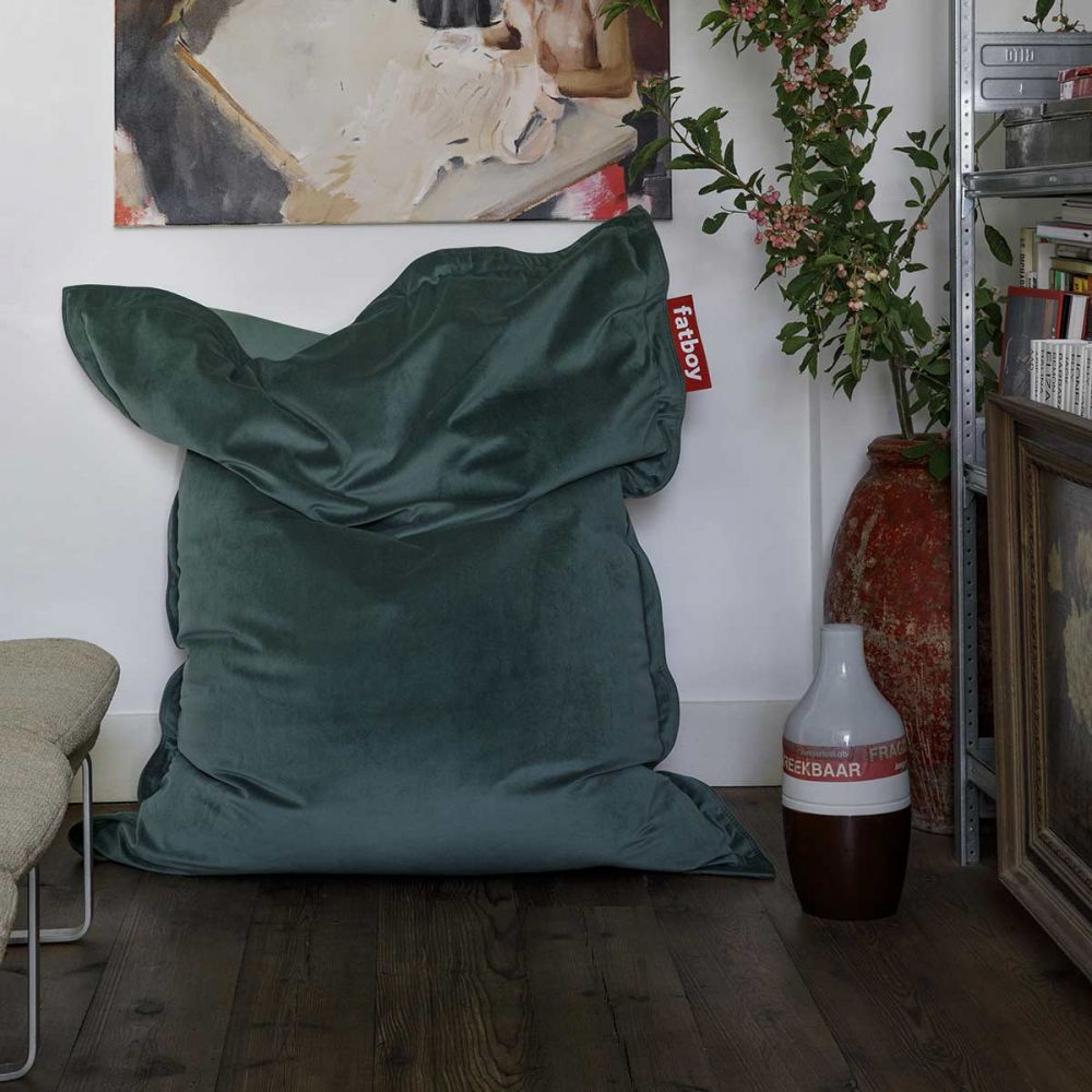 Pouf Fatboy velours vert sage Pouf Fatboy velours vert sage