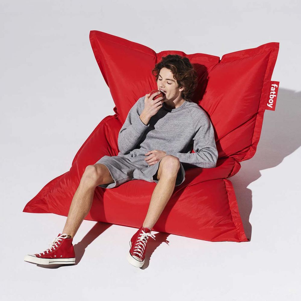 Pouf Fatboy Original rouge en stock sur Pouf Design