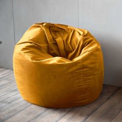 Pouf poire en velours